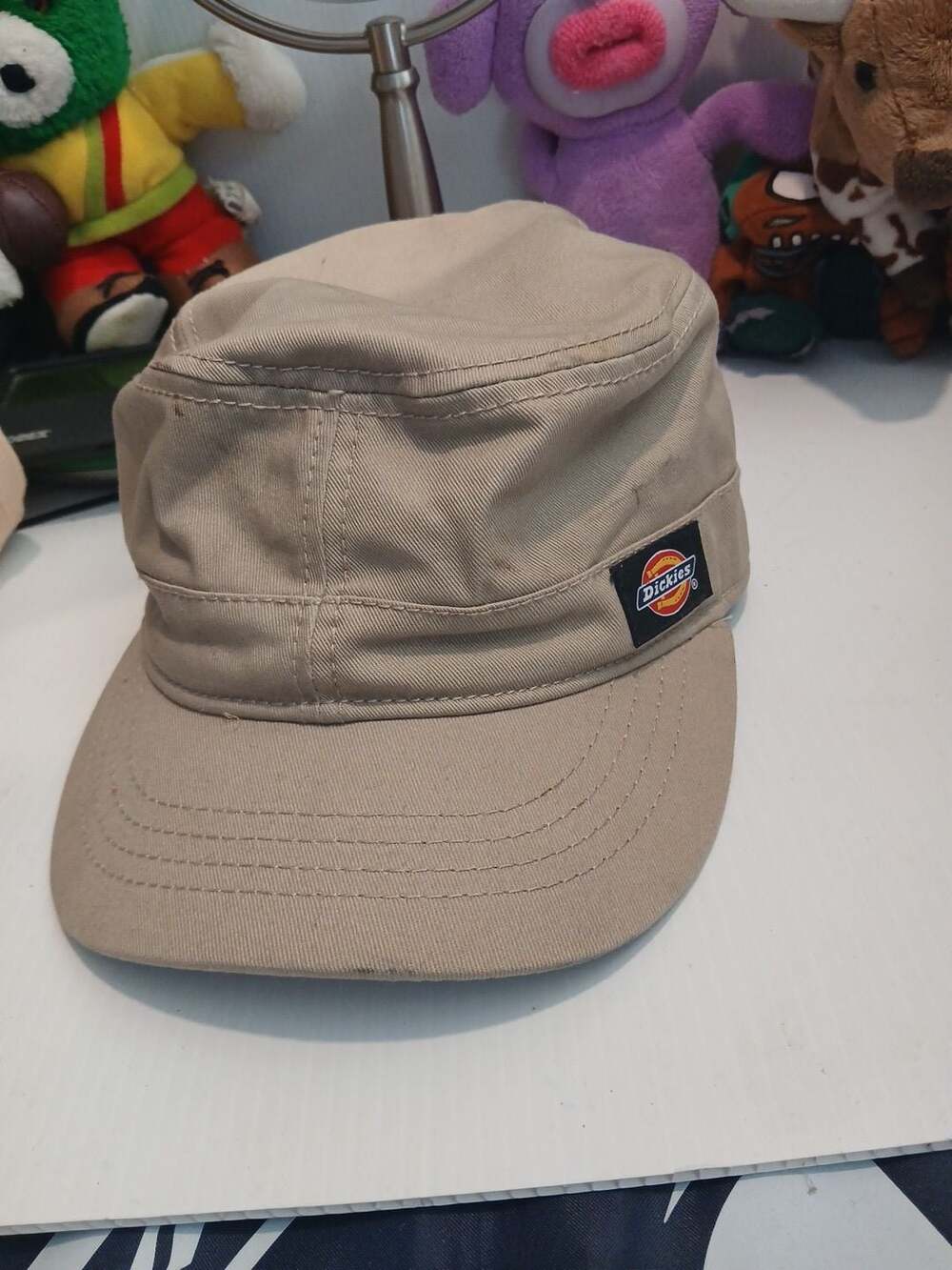 Dickies Military Work Cap Cadet Hat Beige Cotton